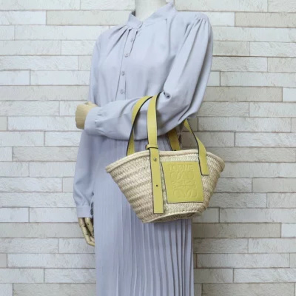 Loewe Basket Leaf Palm Bag Handbag Beige